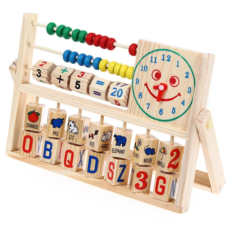 Детские Многофункциональные часы с расчетной рамкой детские развивающие Обучающие деревянные игрушки Раннее детство Ce