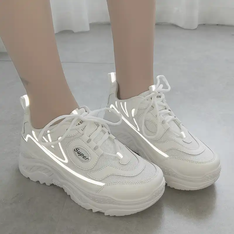 big white platform sneakers