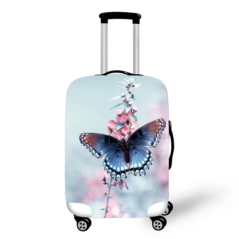 K Luggage cover Бабочка шаблон эластичный багажный чехол багажные Защитные чехлы для 18-32 дюймов костюм Чехол чехол Аксессуары для путешествий HW582 - Цвет: K Luggage cover