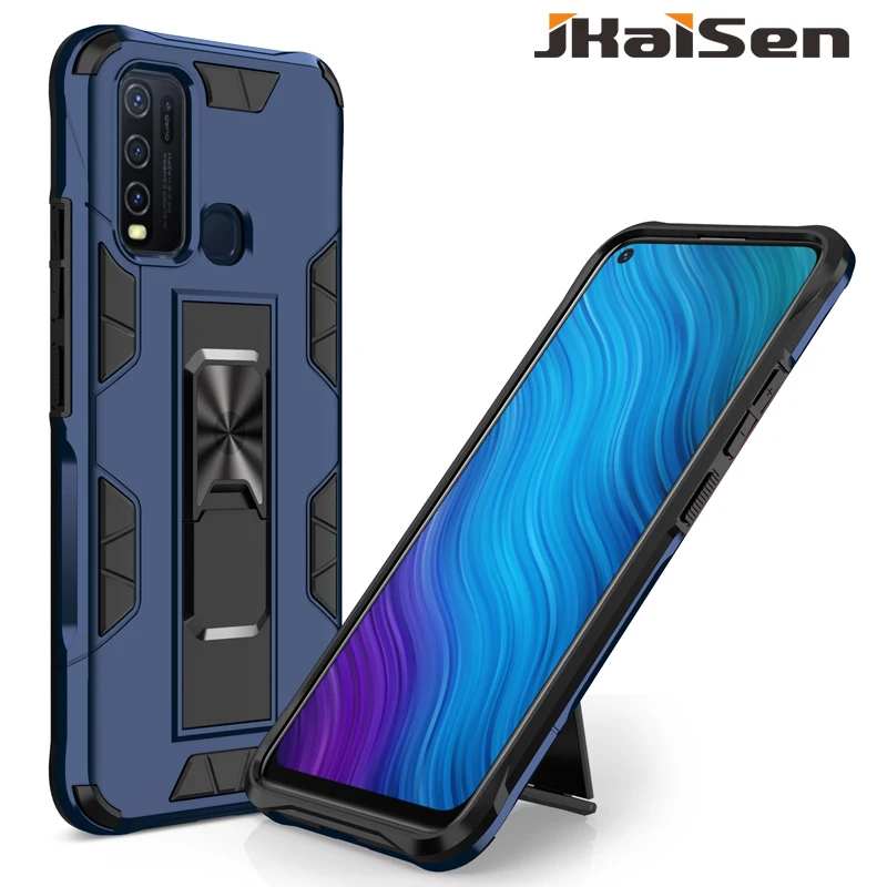 JKaiSen подставка чехол для телефона VIVO Y50 Y30 противоударный Броня Защитная крышка сильный анти осень ЧЕХОЛ ДЛЯ