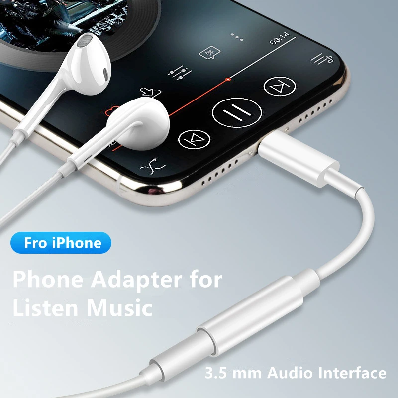 2 In 1 iOS To 3.5mm Headphone Jack Adapter IOS Charge Audio Aux Adaptor For iPhone 13 12 11 Pro Max Mini XS XR Phone Converte |