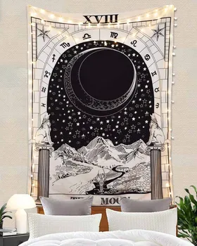 

The Star Sun Moon Series Tarot Tapestry Medieval Divination Tapestry For Decor WallHanging Tapestries Mysterious Wall Tapestry