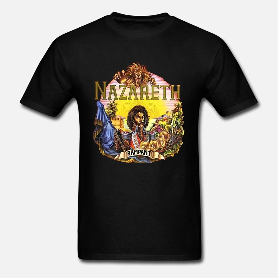 NAZARETH Rampant хард рок группа Легенда Мужская Черная футболка |