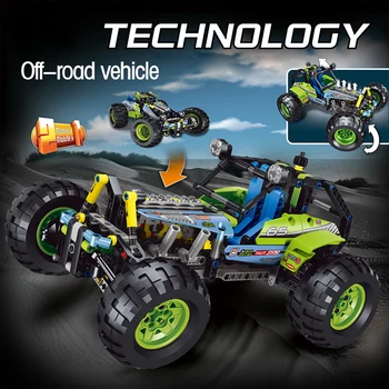 

2 IN 1 Technic Formula Off Roader Muscle Racer Car Compatible With 42037 Building Blocks Bricks Educational Toys Christmas Gifts