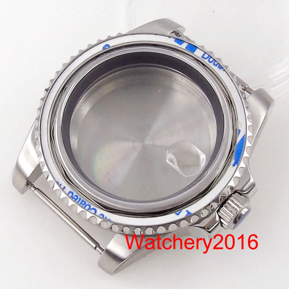 Für NH35 NH36 Uhrwerk Ersatzteile 40mm Edelstahl Saphirglas Uhren-Gehäuse Case 