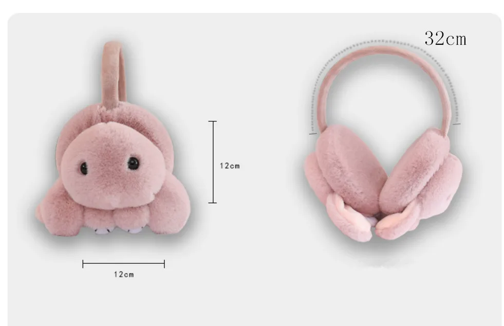 Регулируемые Зимние теплые наушники с кроликом из мультфильма; детские плюшевые меховые наушники; Милая повязка на голову; подарок для девочек и мальчиков; AD0686
