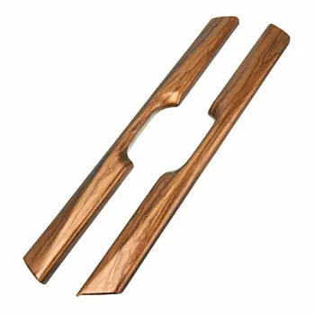 

2pcs Peach Wood Grain Water Cup Holder Cover Trim Decor For Honda CRV 2017-19