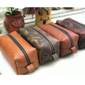 

Personalized Genuine Leather Toiletry Bag, Groomsmen Gift, Leather Toiletry Bag, Leather Dopp Kit, Free Shipping Gift bag