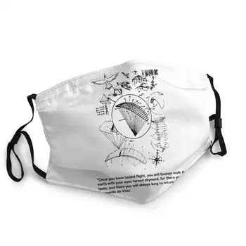 

Paragliding Adult Reusable Mouth Face Mask Pattern Anti Bacterial Dust Mask Protection Mask Respirator Mouth Muffle