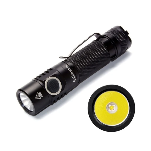 Мощный светодиодный фонарик Sofirn SC31 Pro 6500K перезаряжаемый от USB 18650 лм тактический