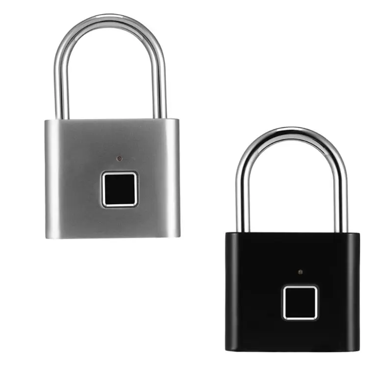 

Security Keyless USB Rechargeable Door Lock Fingerprint Smart Padlock Quick Home