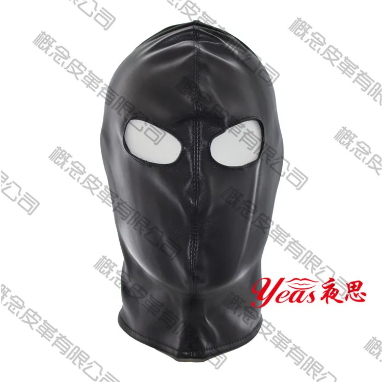 Manufacturers Direct Selling Dew Eyes Yellow Ball Gag Head Band Mask Sexy Adult Products Hooding Mouth Ball Leather Black And Wh