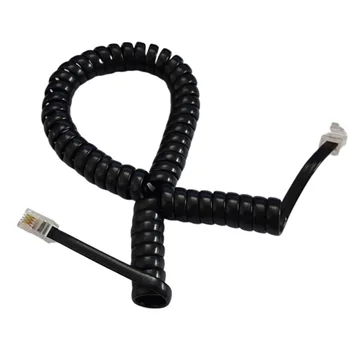 

Handset Wire Curved Line Easy Install Fixed Phone High Compatibility Durable Home Receiver Flexible Connection Telephone Cable
