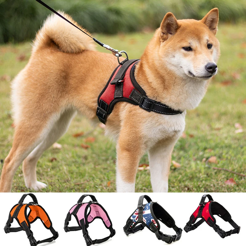 

Harness for dog cat Pet Adjustable Vest Walking Lead Leash for Puppy Polyester Mesh Harness for Small Medium Dog