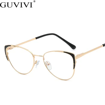 

Cat Eye Metal Glasses Frames Anti-blue Light Ultralight Women Optical Fashion Computer Glasses