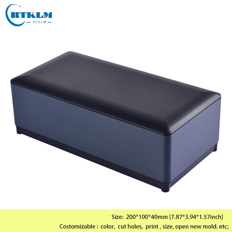 Aluminium project box diy metall case aluminium enclosure junction box amplifier housing for electronics 200*100*40mm