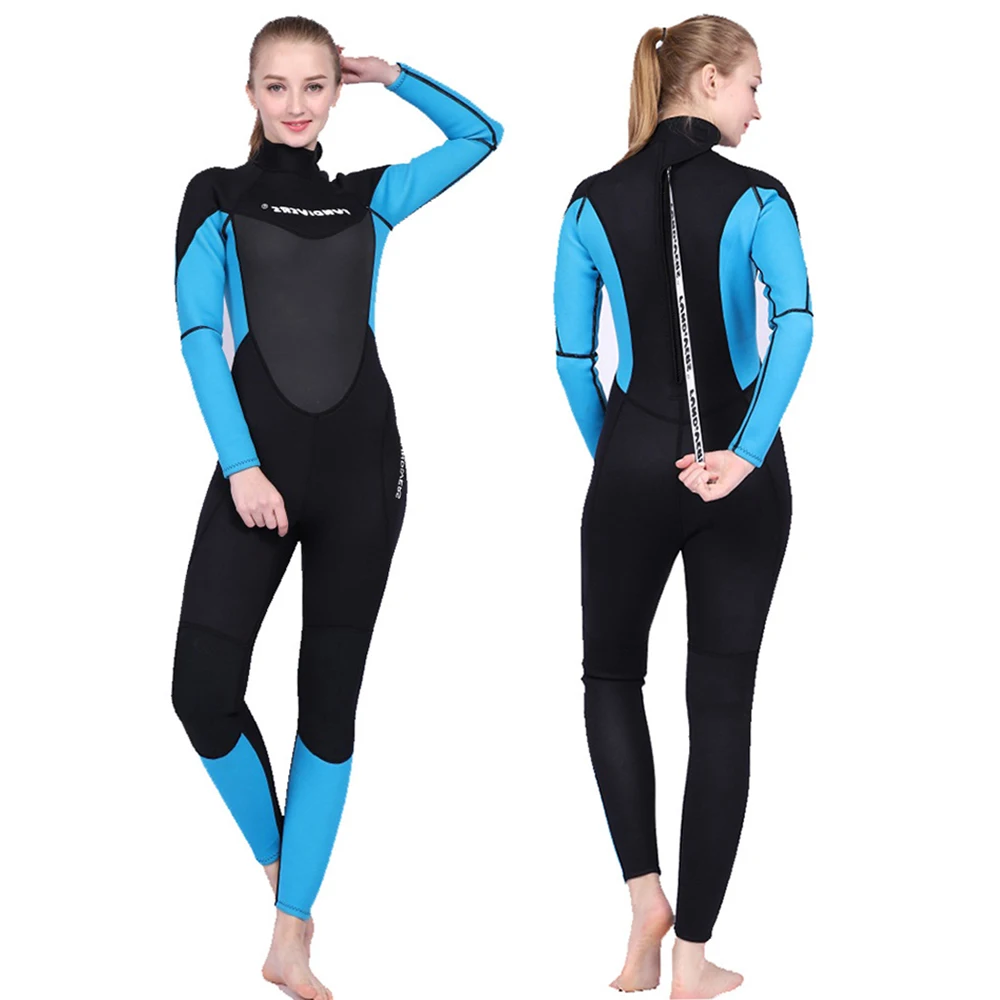 

3MM Neoprene Wetsuit Women Scuba Diving Suit Underwater Fishing Windsurf Kitesurf Hunting Surf Snorkeling Spearfishing Clothes