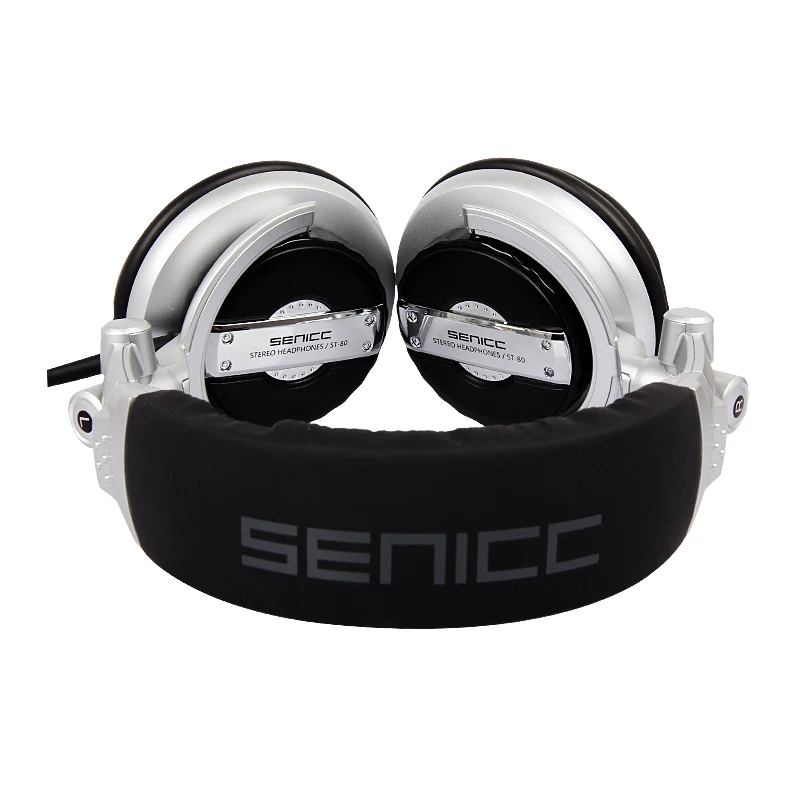 SENICC ST-80 Профессиональная Студия DJ Monitor наушники стерео Портативная гарнитура с 3,5 мм 6,3 мм Jack 50 мм Dirver Удлиненный шнур