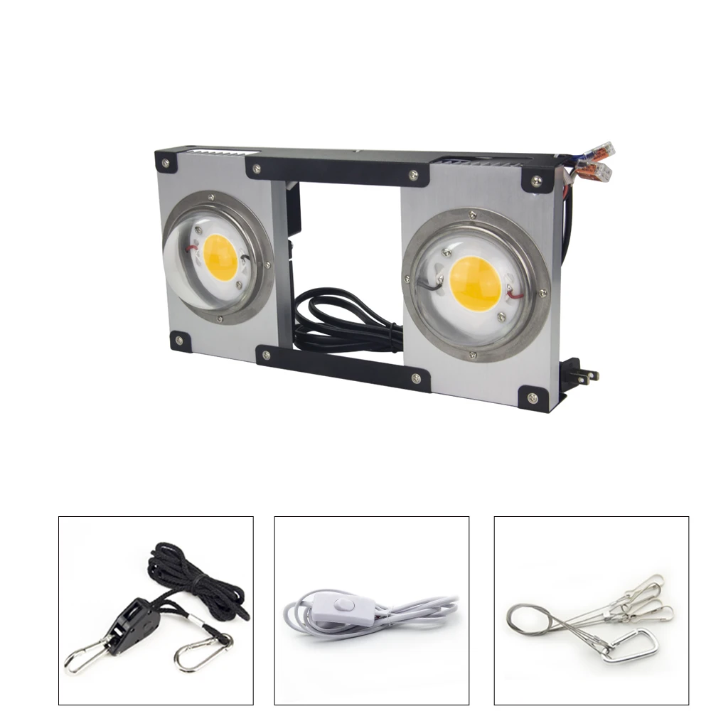 Cxb3590 Cob Ha Condotto Lo Spettro Completo Della Luce Di Crescita Delle Piante "1212 Con La Ventola Di Raffreddamento Per La Crescita Idroponica Dell