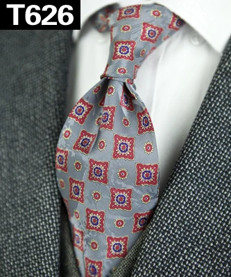 Галстуки с принтом винтажный узор абстрактный характер многоцветный 10 см мужской галстук шелк печать ручная работа уникальный - Цвет: T626