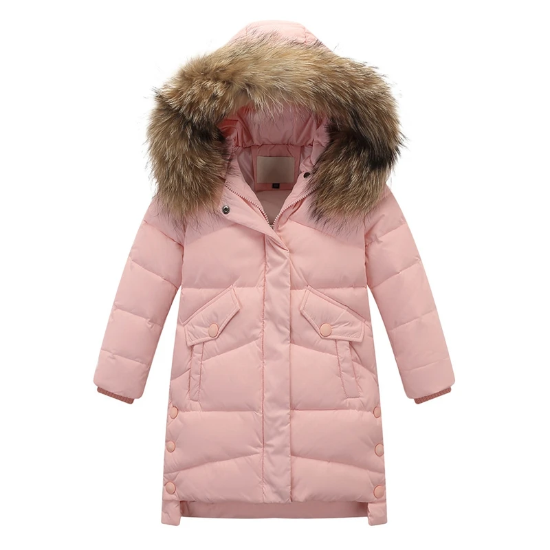 От 4 до 12 лет пальто для девочек, куртки г. Новая популярная Зимняя парка с капюшоном из искусственного меха пуховое пальто пуховая куртка стеганая верхняя одежда, теплая одежда