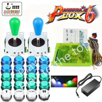 

NEW 2 Player DIY Arcade Kit Pandora box 6 1300 in 1 game board and 5Pin joystick American Style Push Button for Arcade Machine