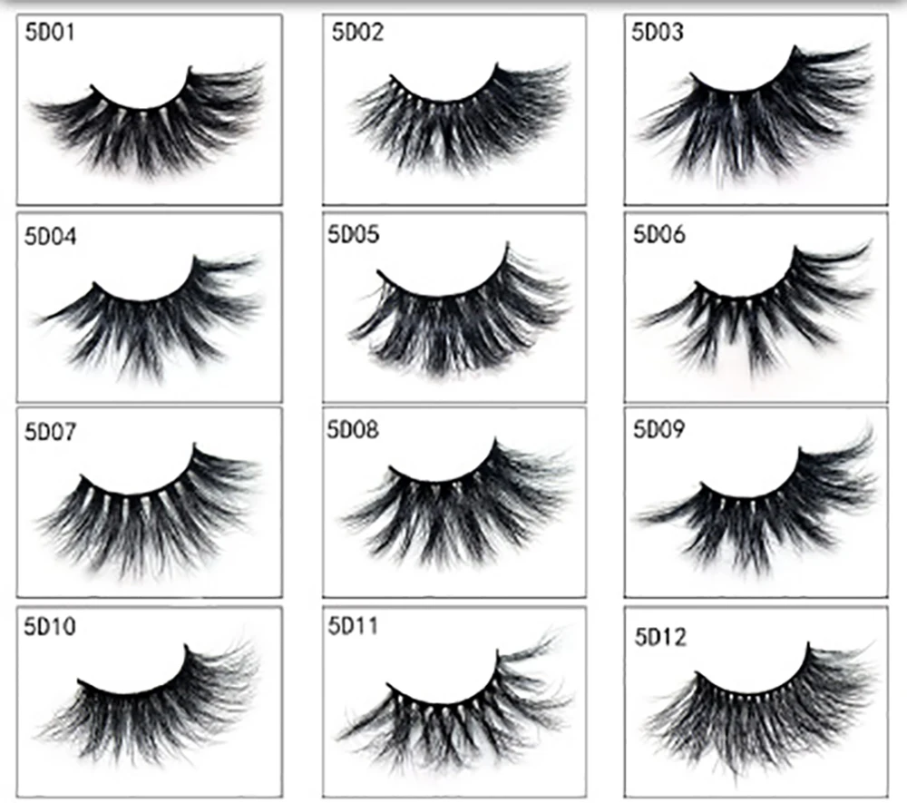 25mm 5D Premium Mink Hair False Eyelash Thick Long 3D Stereo Eyelash