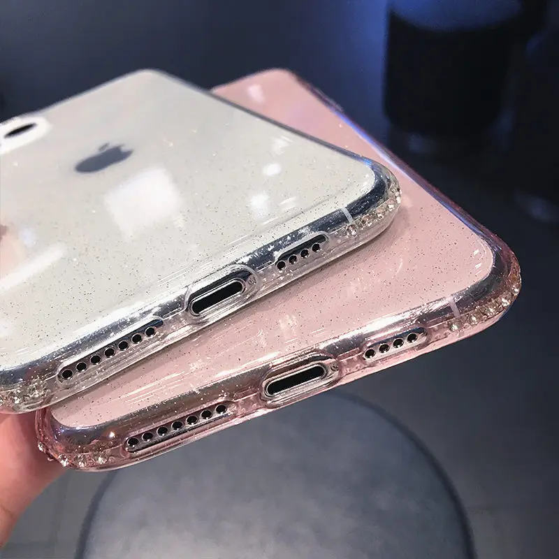 Lovebay Алмазный блестящий чехол для телефона для iPhone 7 8 6 6s Plus 11 Pro X XR XS Max блестящий прозрачный Твердый Мягкий ТПУ чехол-накладка