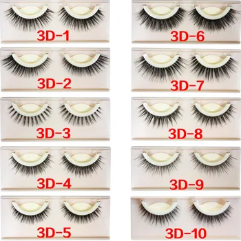 

New 1Pair Natural Long Thick Soft Self-Adhesive False Eyelashes Handmade J802