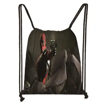 

Custom Deadpool Drawstring Bag Cute Daypack Kids Satchel Casual Backpack Teenager Storage Bag Women Men 32x38cm*20-06-07-06