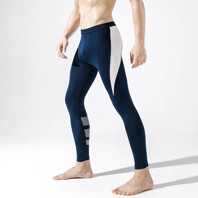 Men training elastic tight Pants Long pants Sexy legging Pant Sports Running Quick dry fitness sweatpants | Спорт и развлечения