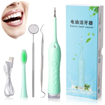 

Electric Dental Ultrasonic Scaler Teeth Whitening Upgrade Sonic Tooth Calculus Stain Remover Tartar Machine Cleaner USB Portable