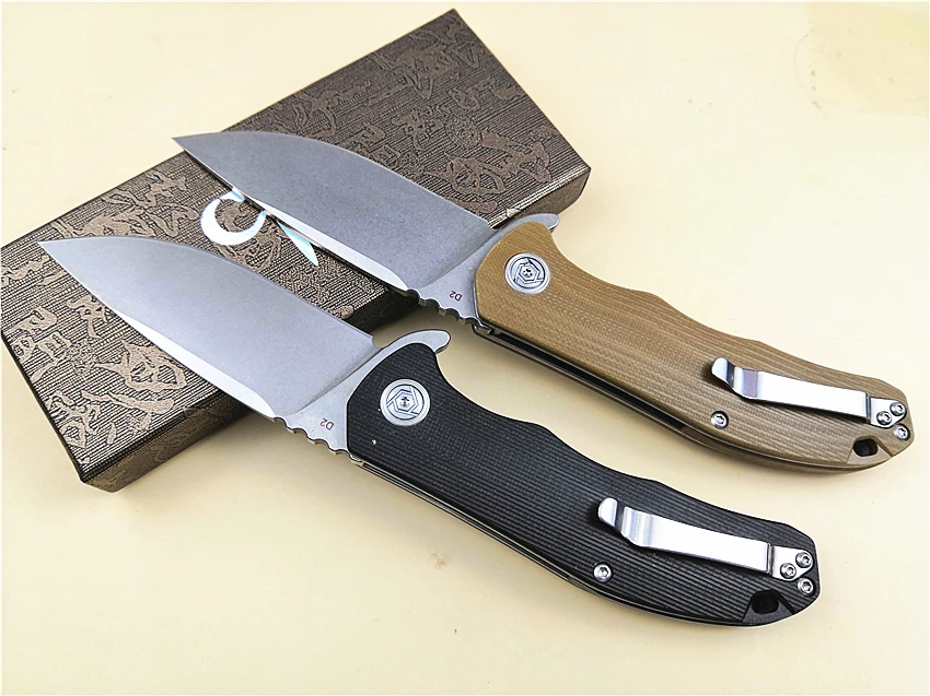 CH3504 D2 Folding Knife Ball bearing G10 Handle Outdoor/Camping Knife Utility EDC/Tactical/Survival/Hunting Knife