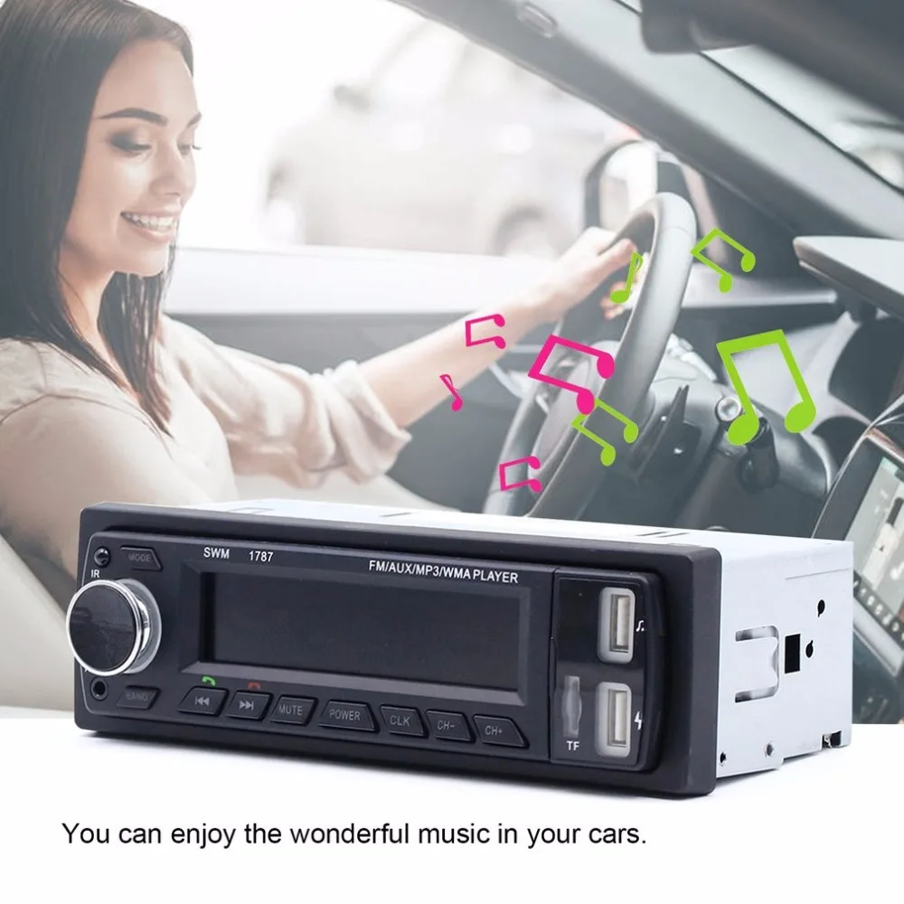 Автомобильный MP3 USB AUX плеер двойной usb зарядка Поддержка Радио Bluetooth безопасная функция цифровой карты памяти