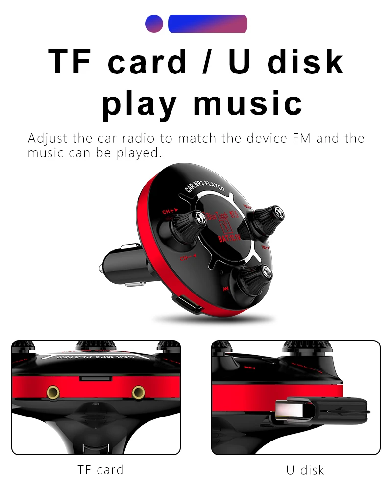 BT13 Автомобильный MP3 беспроводной Bluetooth плеер handsfree USB зарядное устройство FM модулятор Автозапчасти Автомобильные аксессуары ЖК Автомобильный Bluetooth автомобильный комплект