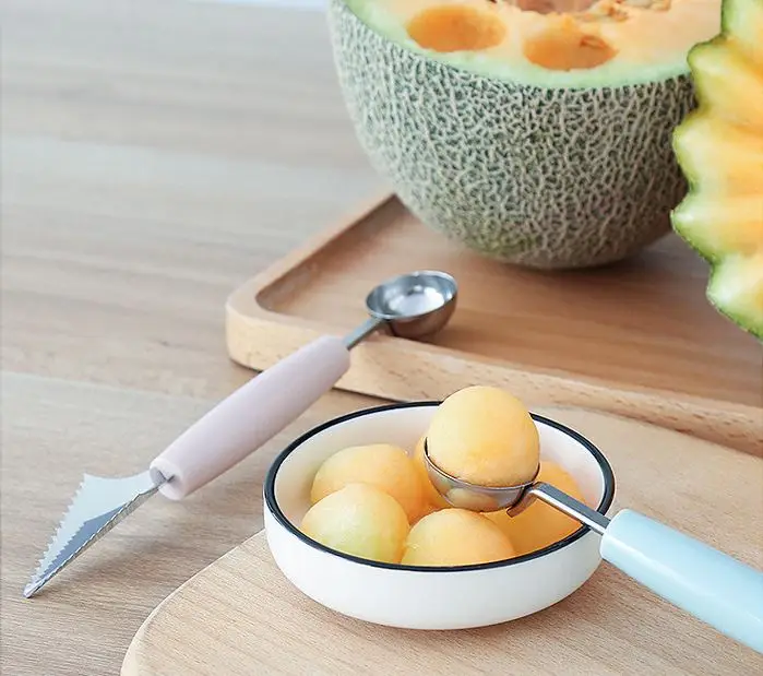 Мороженое своими руками совок для мячей ложка Баллер DIY Ассорти Холодных Блюд инструменты для карвинга маленький нож для фруктов резак