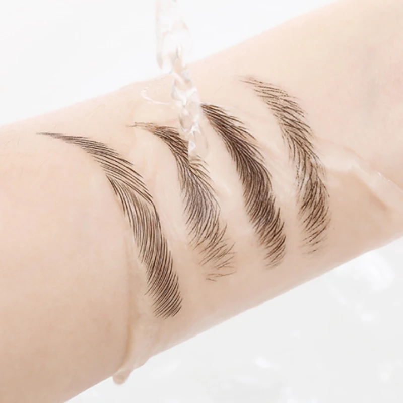 6D Eyebrow Tattoo Sticker Waterproof Eyebrow Templates Tools Cosmetics Professional Makeup Eye Brow Shaper Eyebrows Sticker