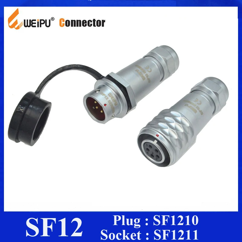 Оригинальные Weipu SF12 IP67 соединитель 2 3 4 5 6 7 9 контактный гнездовой штекер кабеля в