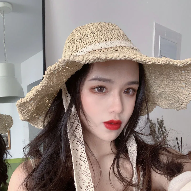 2022 Women Summer Straw Hat Beach Big 