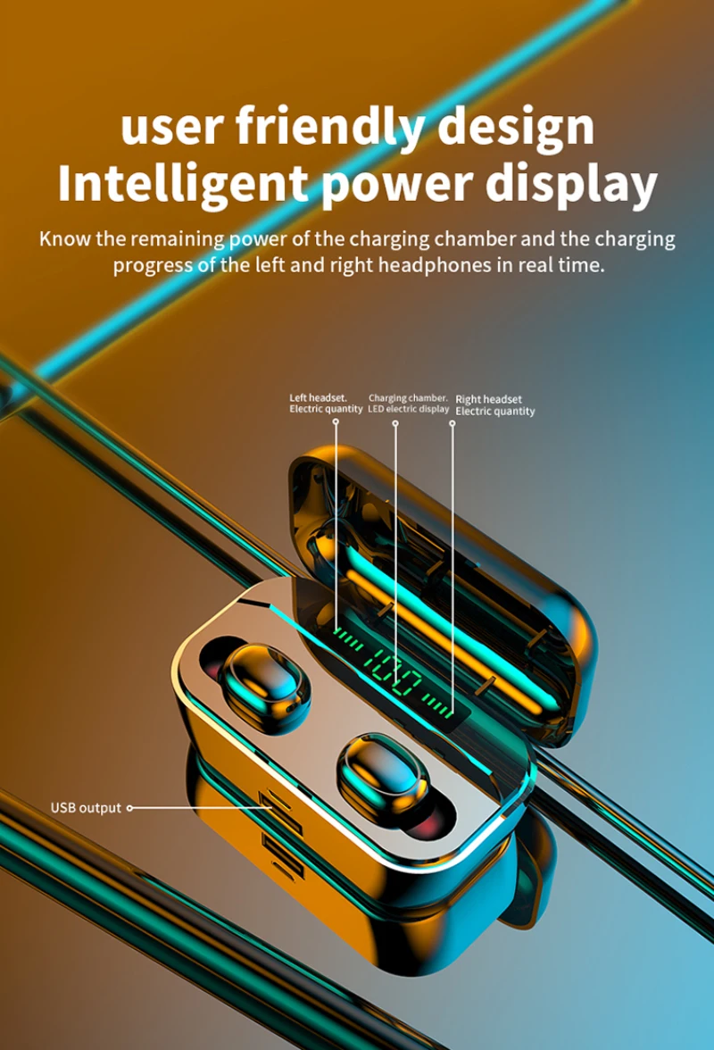 2020 New G6S TWS Touch Wireless Bluetooth 5 0 Headphones 9D Noise Reduction Sports Stereo Headphones Earbuds Earphones