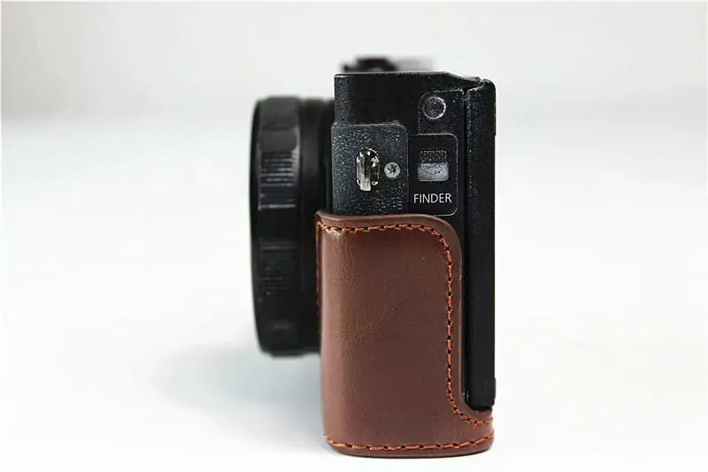 ПУ кожаный чехол для камеры половина сумка для Canon Powershot G5 X Mark II G5XII G5X2 Половина корпуса камеры Нижняя крышка батарейного отсека