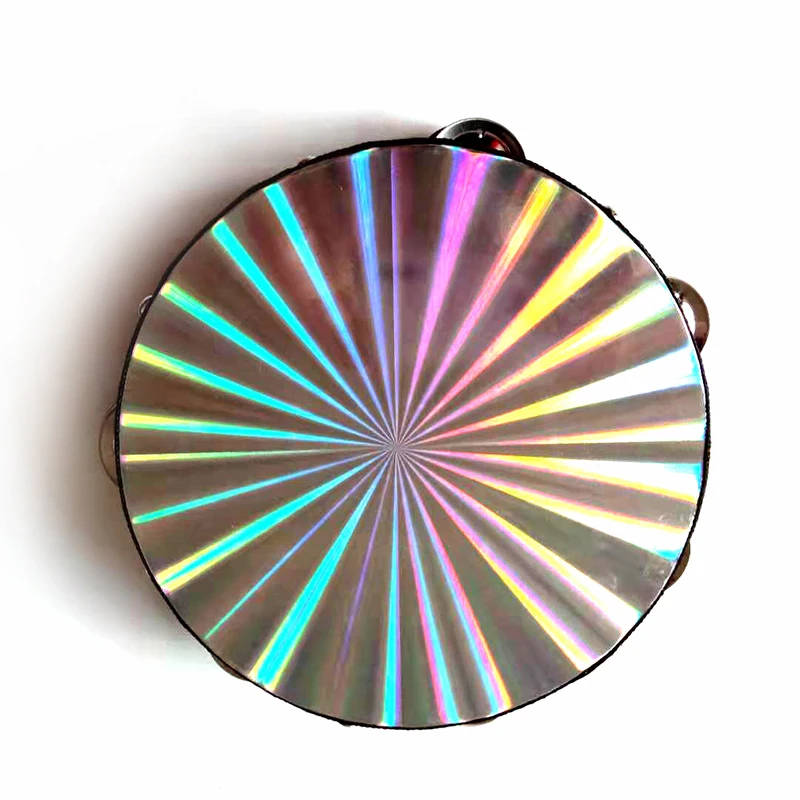 8/10 &quotдеревянный лучистый бубен ручной барабан с двойным рядом Jingles отражающие