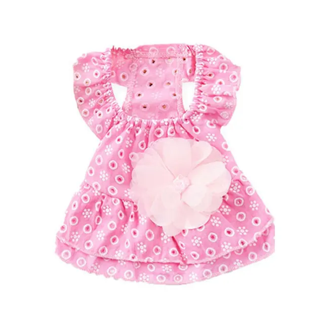 Dog Lace Princess Dress Pet Clothes Spring Small Dog Skirt Summer Thin Section Skirt Pet Supplies Fashion Cute Clothing 2021 Pink
