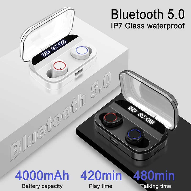 X11 TWS, беспроводные наушники, Bluetooth 5,0, наушники с дисплеем питания, с сенсорным управлением, спортивные стерео беспроводные наушники, гарнитура, зарядная коробка