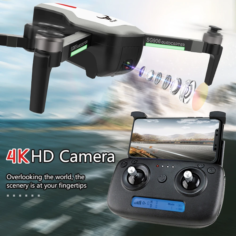 SG906 GPS FPV дрона с дистанционным управлением Камера 4K бесщеточный мотор 5G Wi Fi 500 м