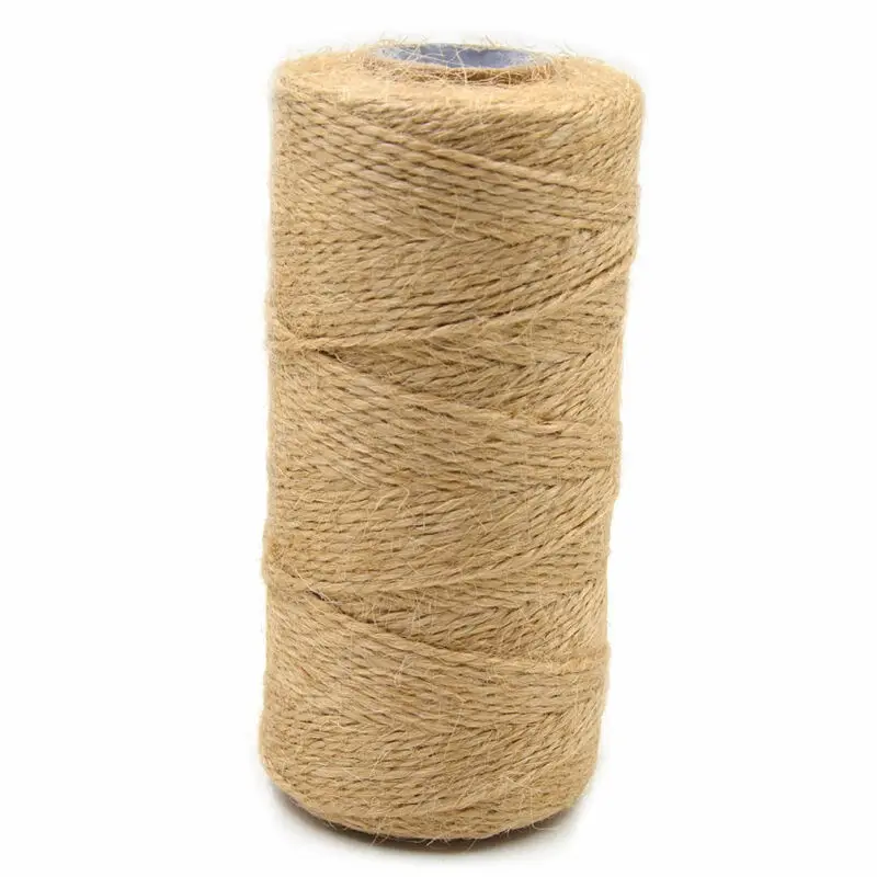 

100M Burlap Natural Fiber Jute Twine Rope Cord String Gift Decor Craft DIY