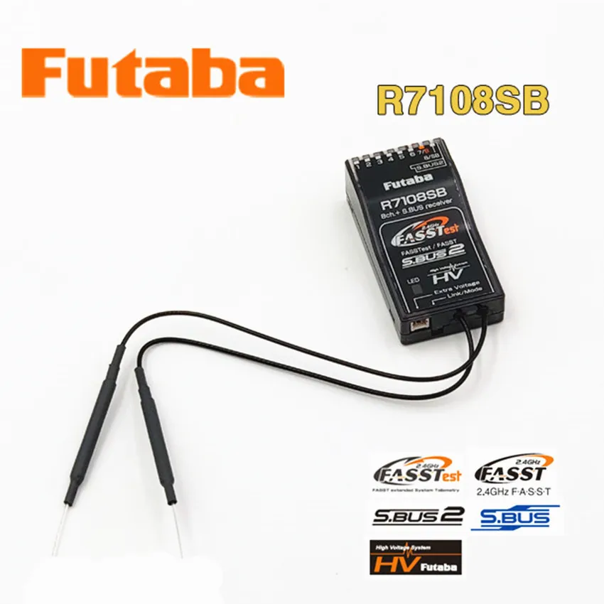 Futaba 2,4G FASSTest S. Bus2 антенный приемник с высоким коэффициентом усиления R7108SB для авиационных летающие модели или летающие игрушки