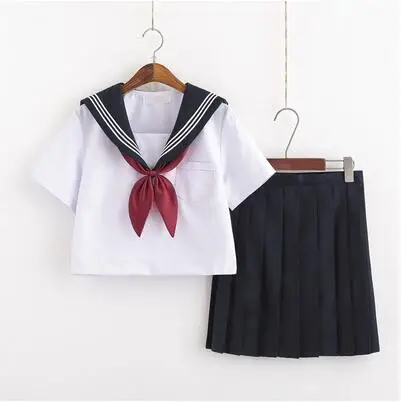 

School Uniform Japanese High School JK Sailor Summer Girls Suit Young Vintage