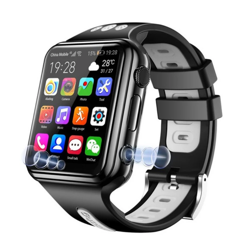 Soleeanre Smart Watch 4G gps wifi sim card men women Smartwatch Android 9.0 Whatsapp Google Play Video Call Monitor Tracker 