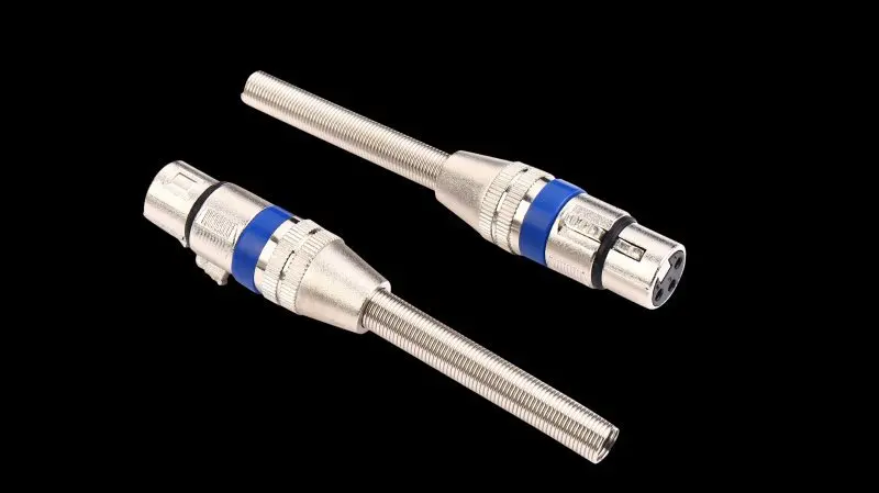 XLR аудио кабель Разъем 3pin микрофон KTV штекер синий круг длинный хвост женский с длинной пружиной